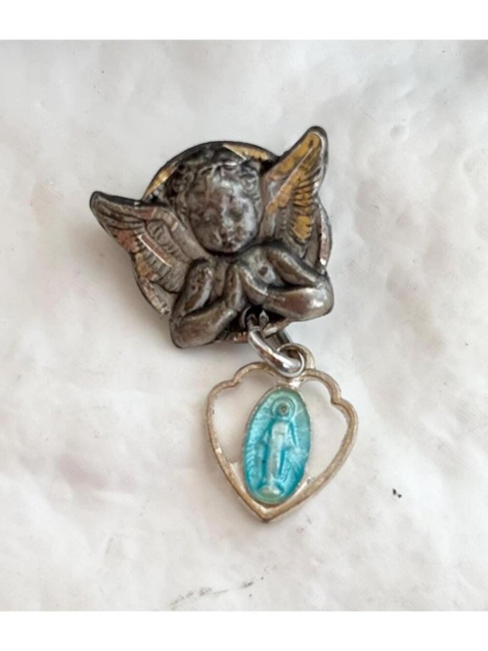 Guardian Praying Angel Cherub Tiny Sterling Silver 925 Pendant | Charm